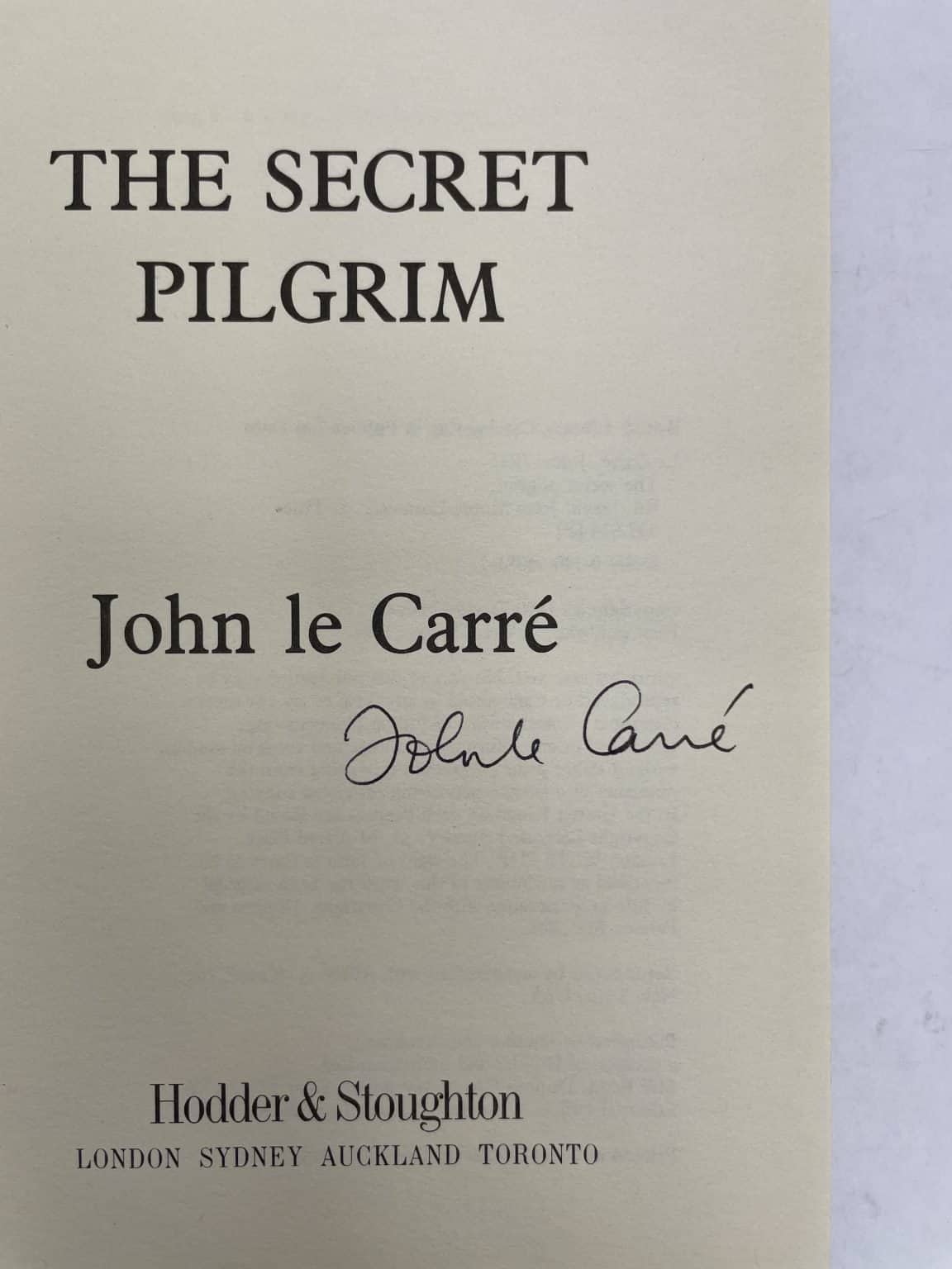 john le carre the secret pilgrim signed 1st edition2