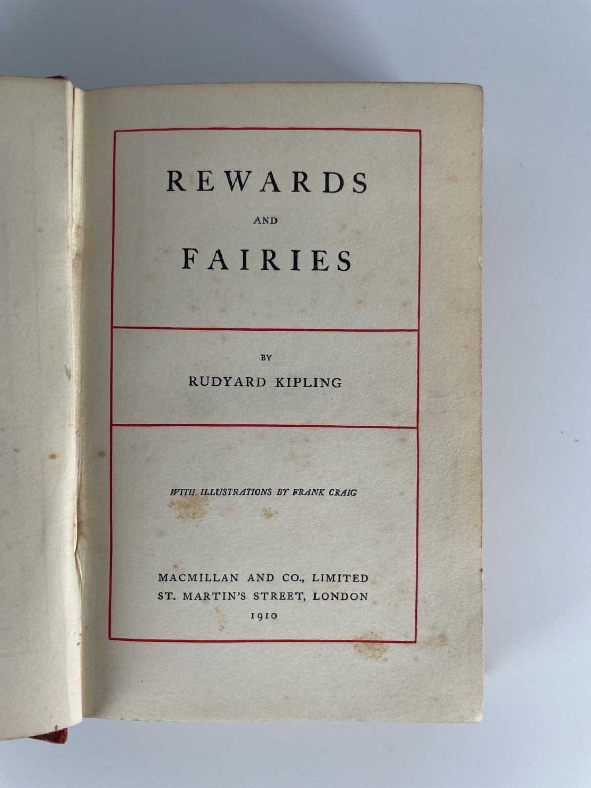 rudyard kipling rewards and faries first edi2