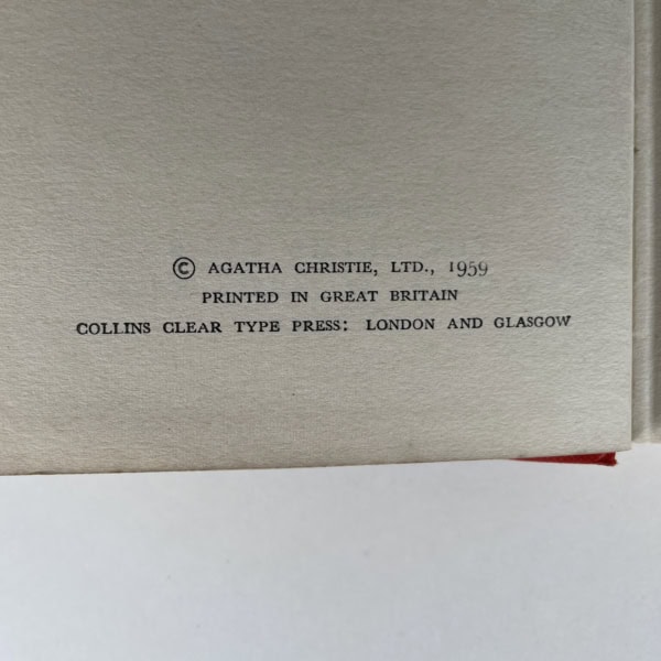 agatha christie cat among the pigeons first ed2