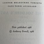 anthony powell soldiers art first edition2