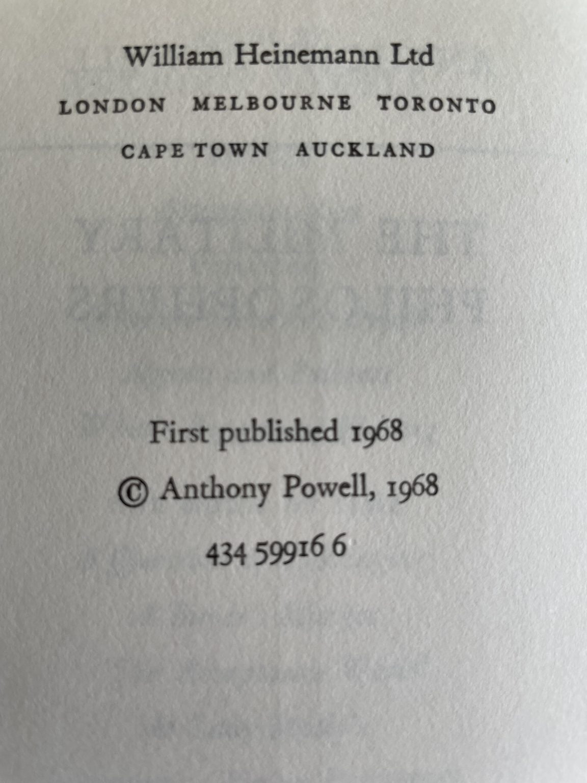 anthony powell the military philosophers first edition2