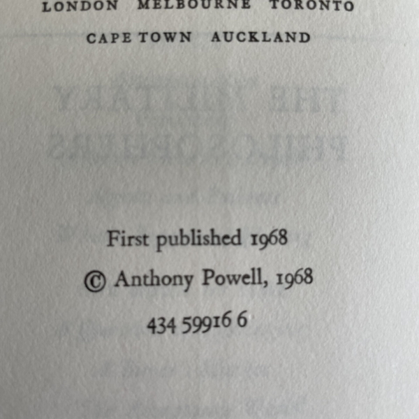 anthony powell the military philosophers first edition2