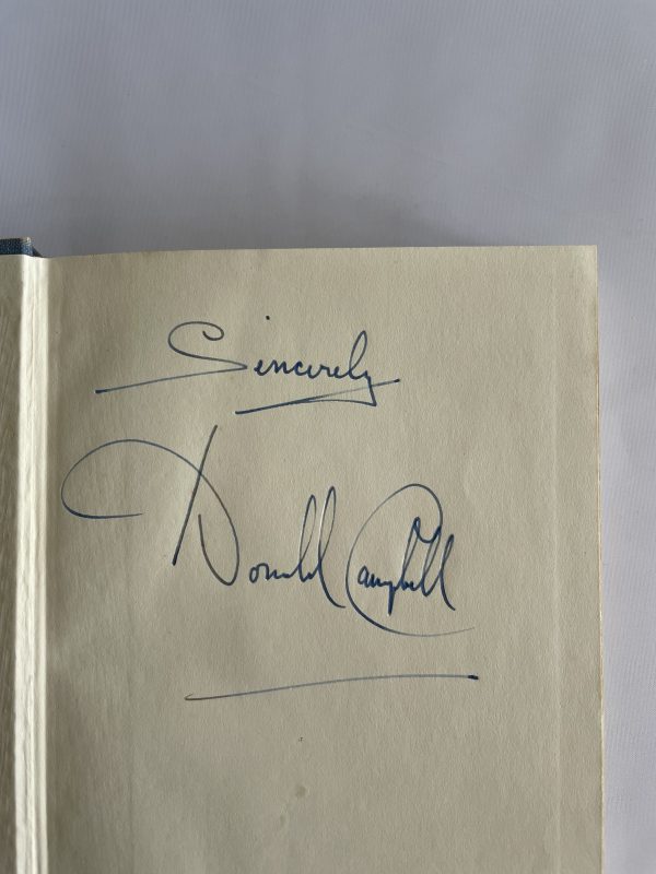 donald campbell into the water barrier signed first edition2