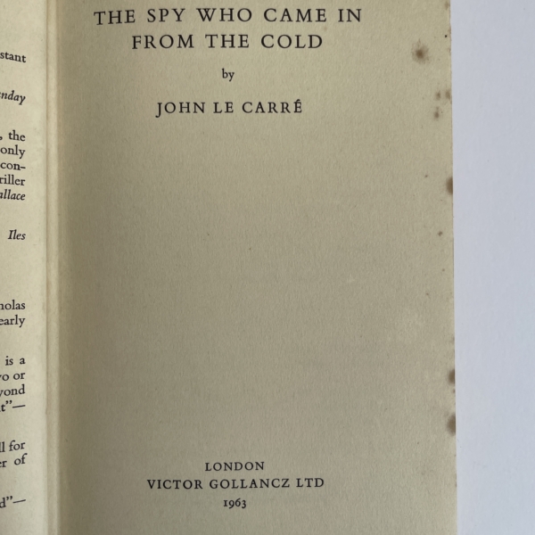 john le carre the spy who came in from the cold 1st 2