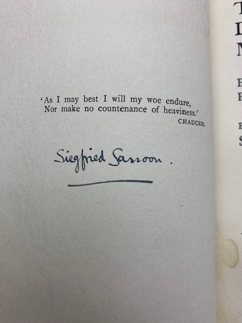 siegfried sassoon the daffodil murderer signed first edition2
