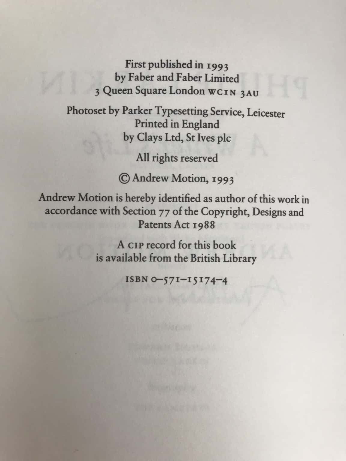 andrew motion philip larkin signed 1st ed3