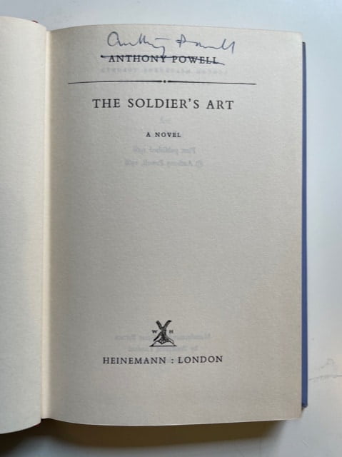 anthony powell the soldiers art signed first edition3