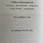 anthony powell the valley of bones first edition2