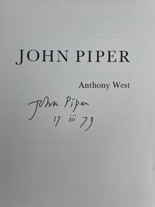 anthony west john piper signed first ed2