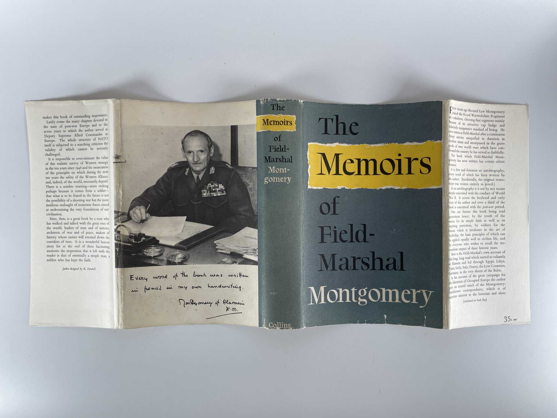 field marshal montgomery the memoirs signed first 5
