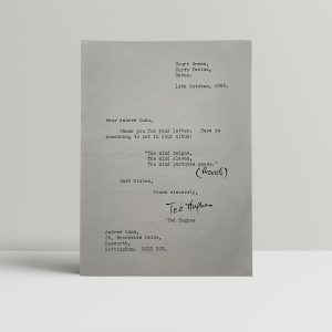 ted hughes signed letter1