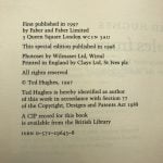 ted hughes tales from ovid signed limted edition3