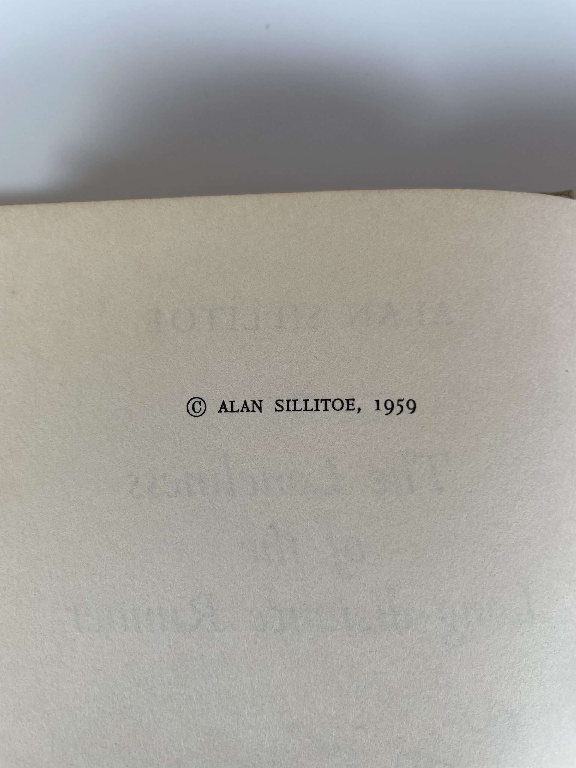 alan silitoe the loneliness of the long distance runner signed first edition3