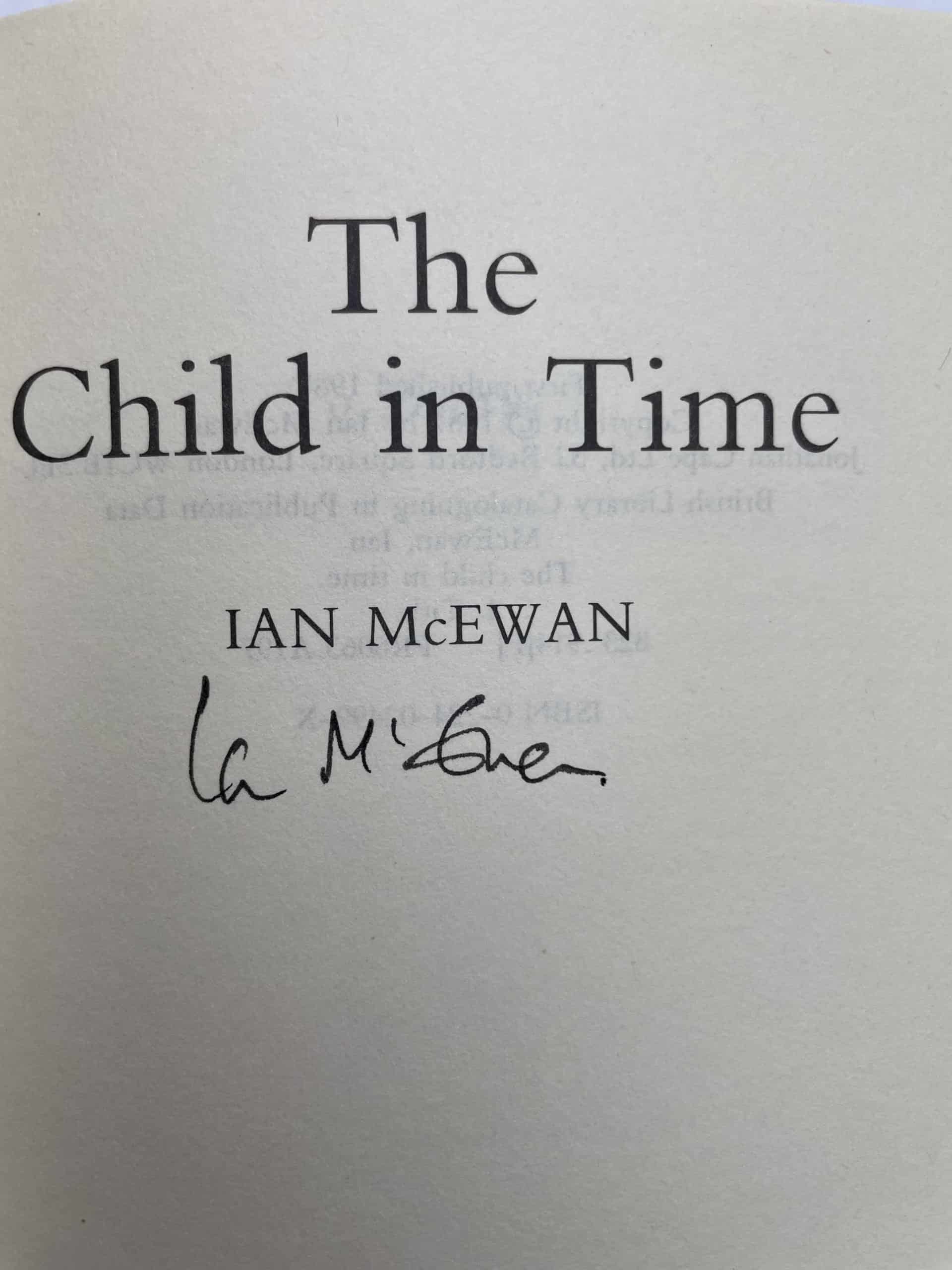 ian mcewan the child in time signed 1st 2