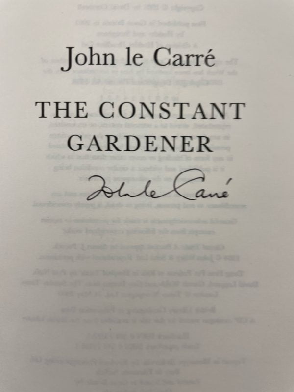 john le carre the constant gardener signed first ednew