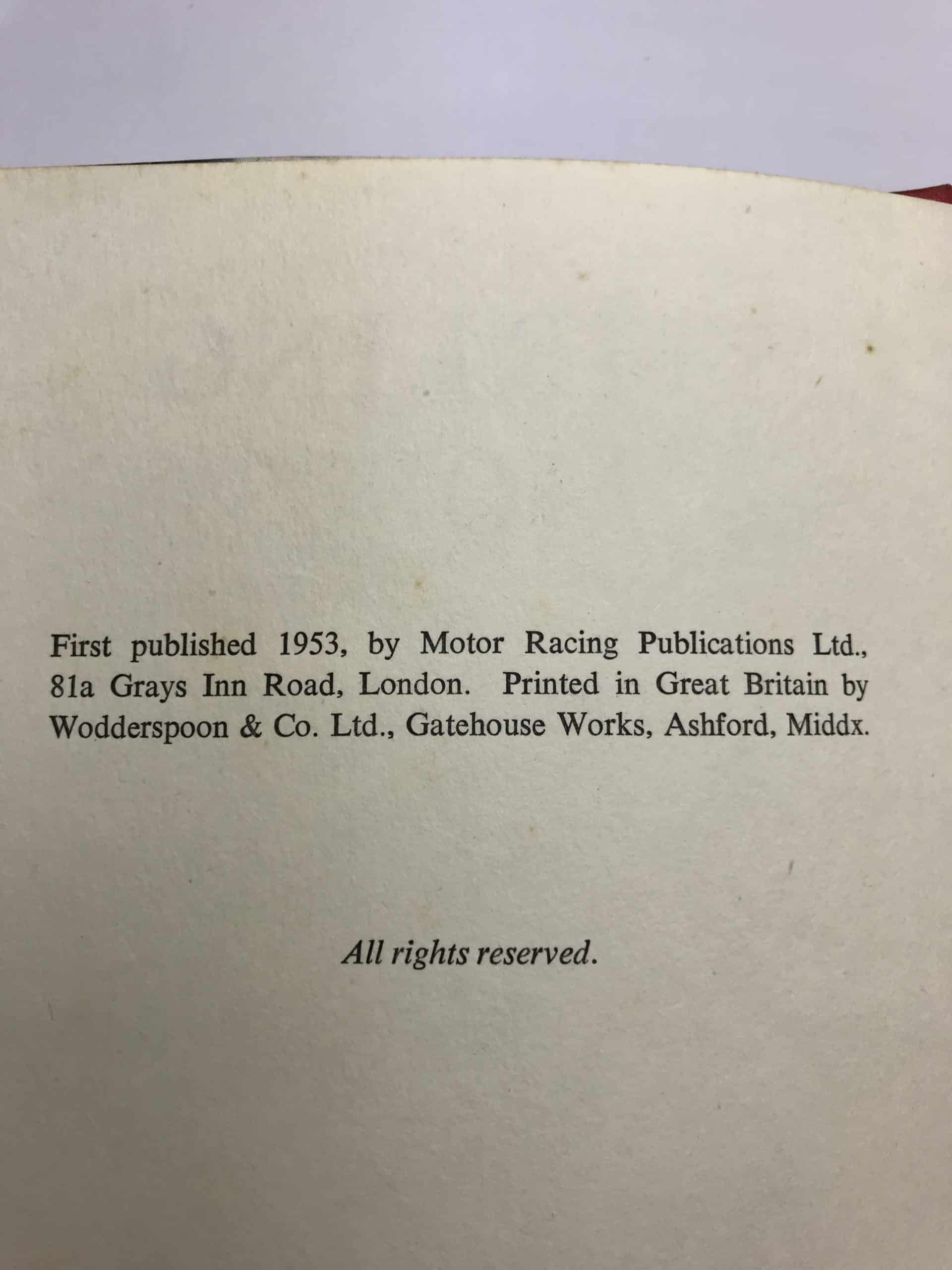 Robert Raymond - Stirling Moss - First UK Edition 1953