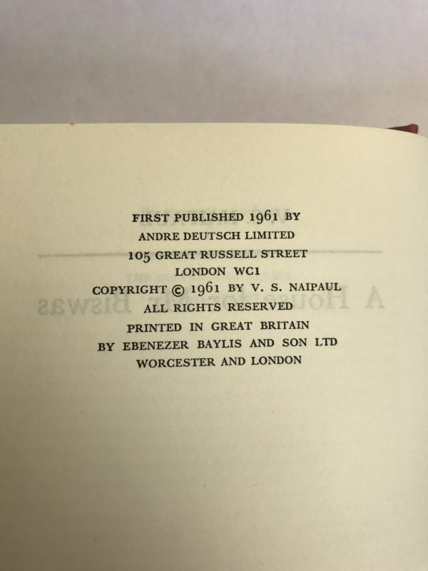 vs naipaul a house for mr biswas first edition2
