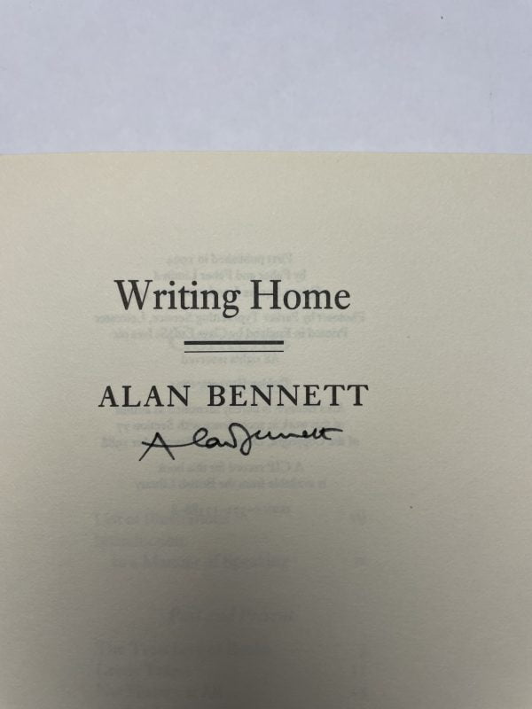 alan bennett writing home signed first2