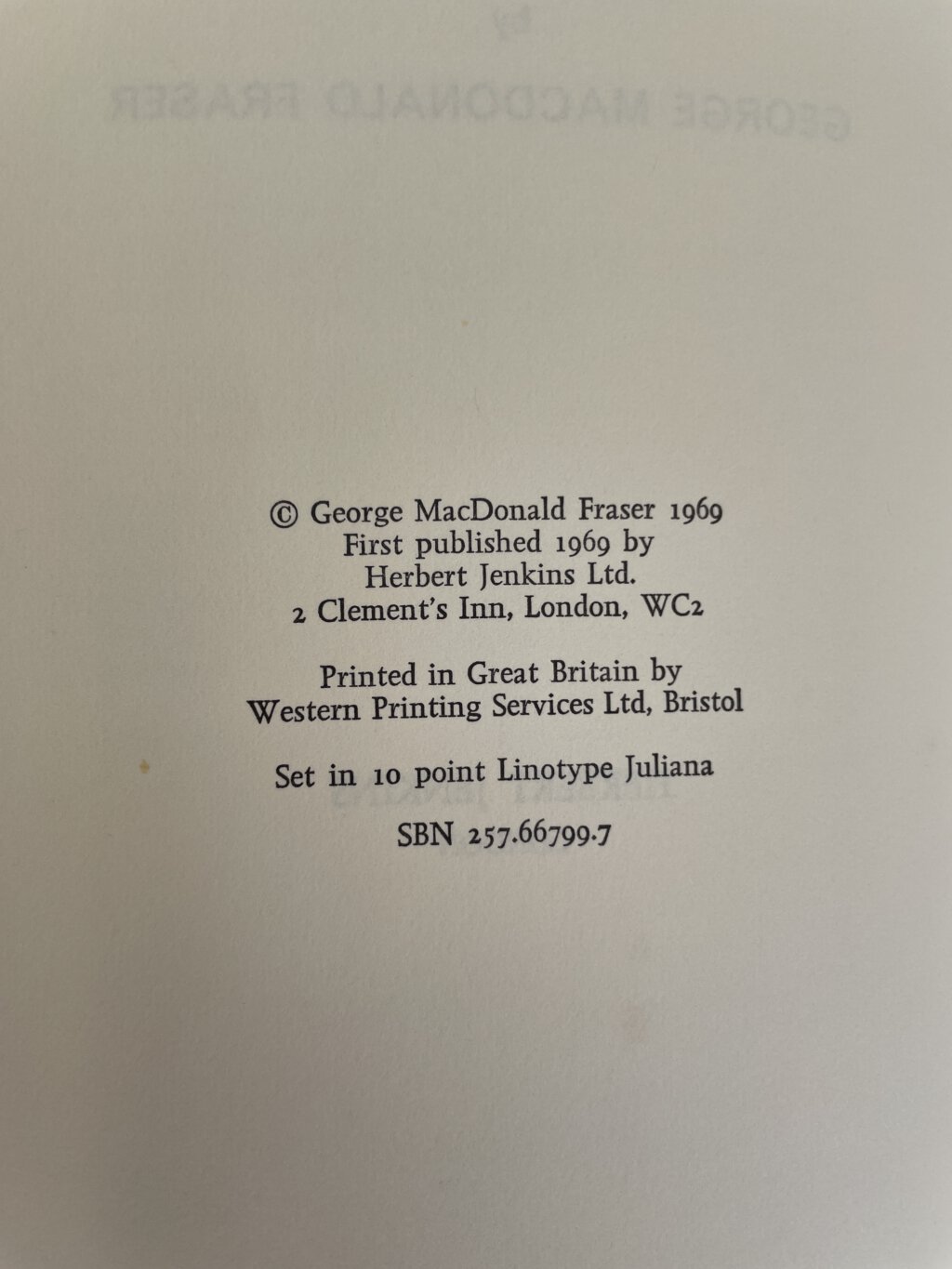 george macdonald fraser flashman first edi2