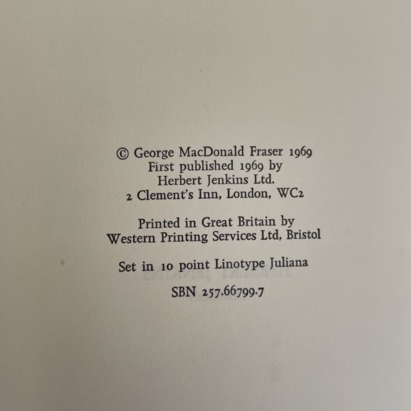 george macdonald fraser flashman first edi2