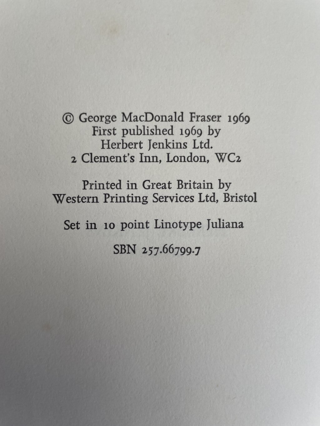 george macdonald fraser flashman first edi2