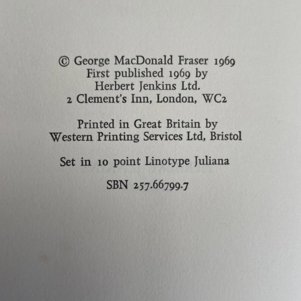 george macdonald fraser flashman first edi2
