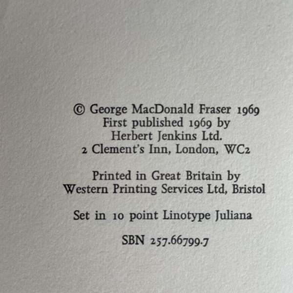 george macdonald fraser flashman first edition2