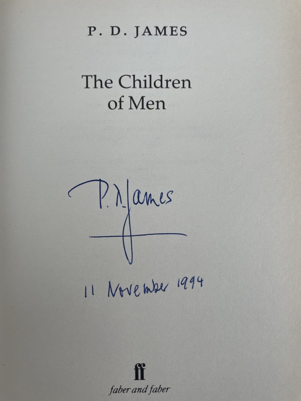 pd james the children of men signed first ed2