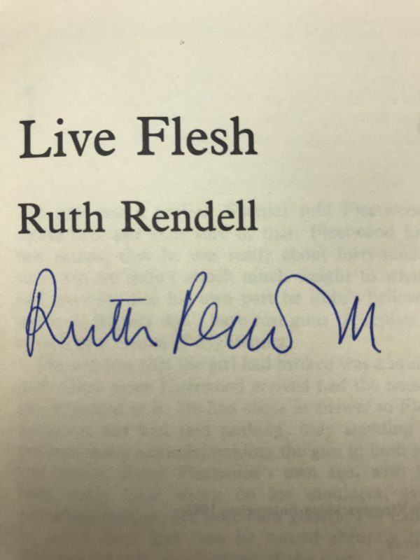 ruth rendell live flesh signed first edition2