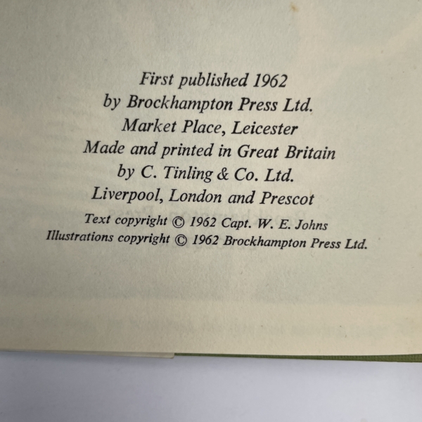 we johns orchids for biggles first edition2
