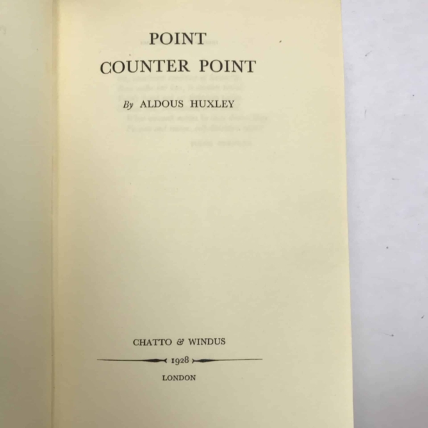 aldous huxley point counter point first edition2