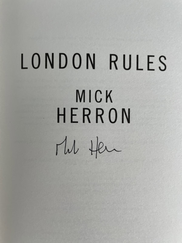 mick herron london rules signed first ed2