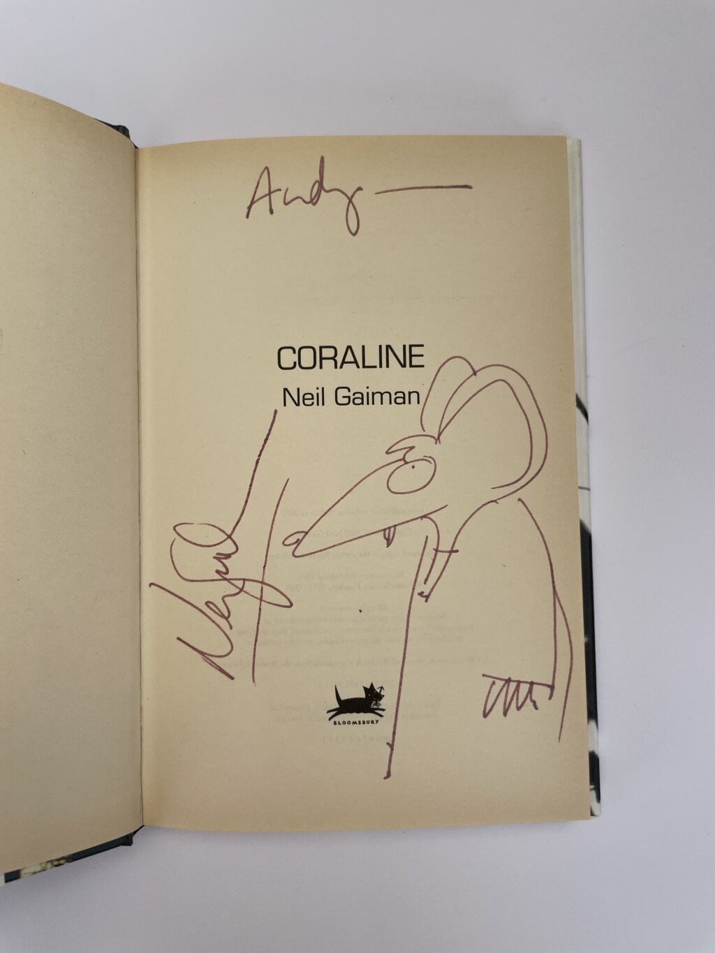 nail gaiman coraline first with sketch first 2