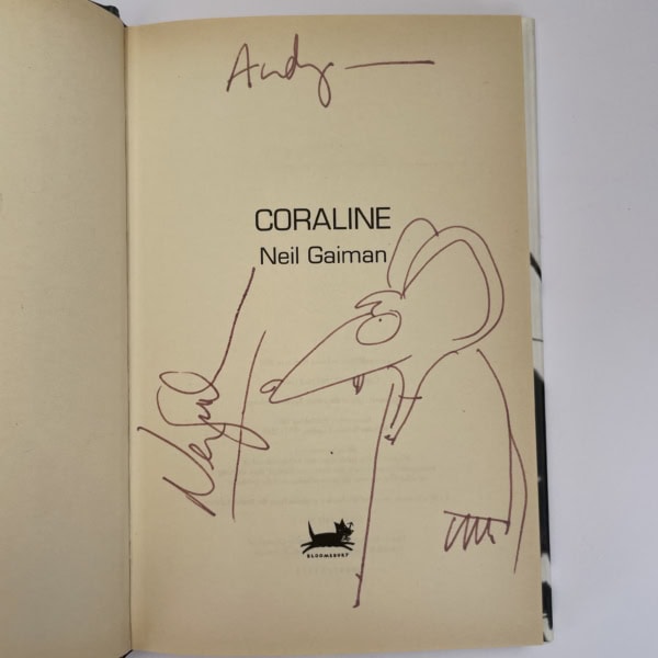 nail gaiman coraline first with sketch first 2