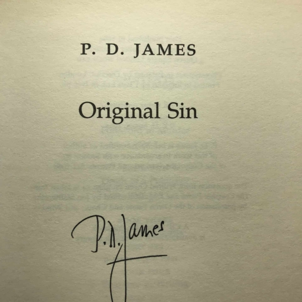 pd james original sin signed first ed2 1