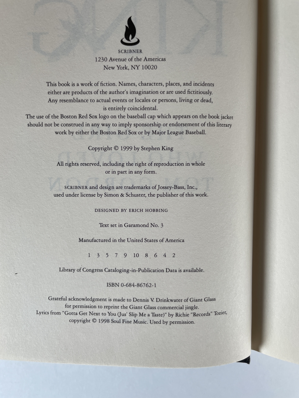 stephen king the girl who loved tom gordon first us edition2