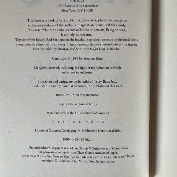 stephen king the girl who loved tom gordon first us edition2