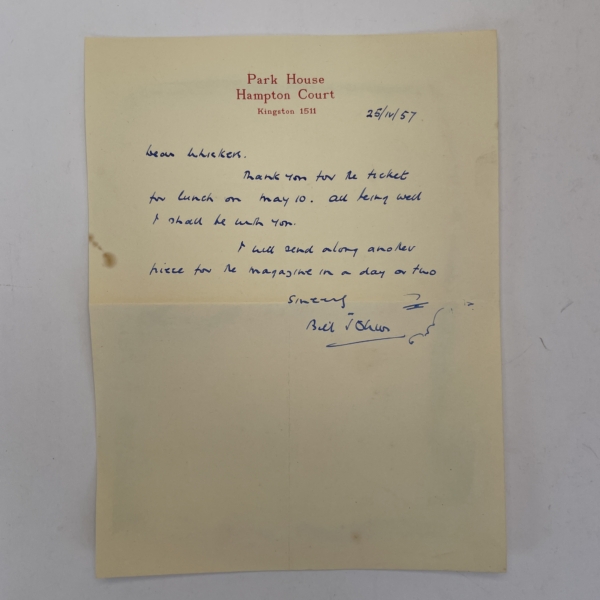 we johns biggles and the poor rich biy with signed letter5