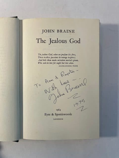 john braine the jealous god signed2