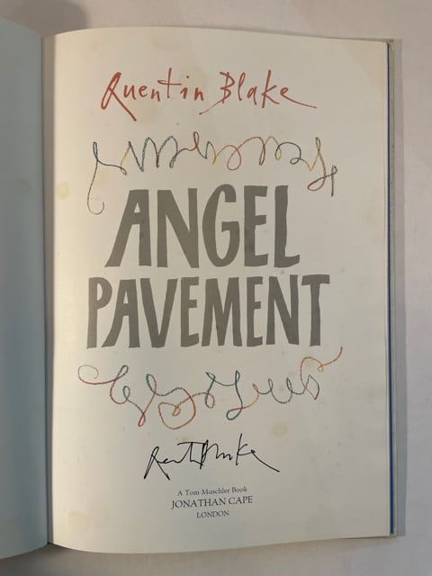 quentin blake angel pavement signed first edition2