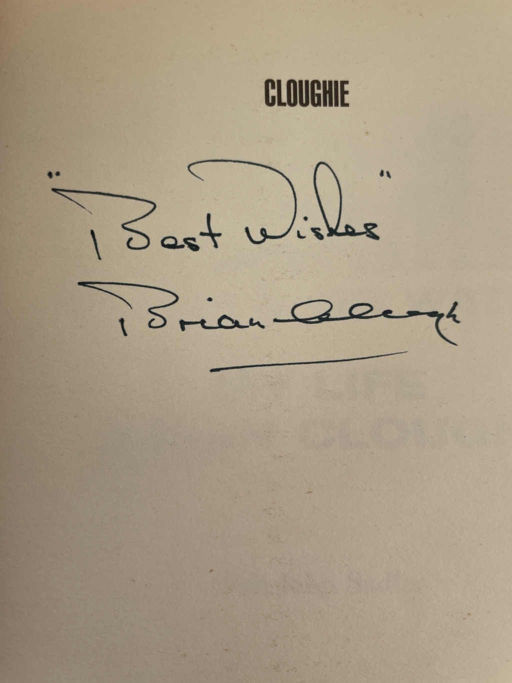 brian clough walking on water signed first ed2