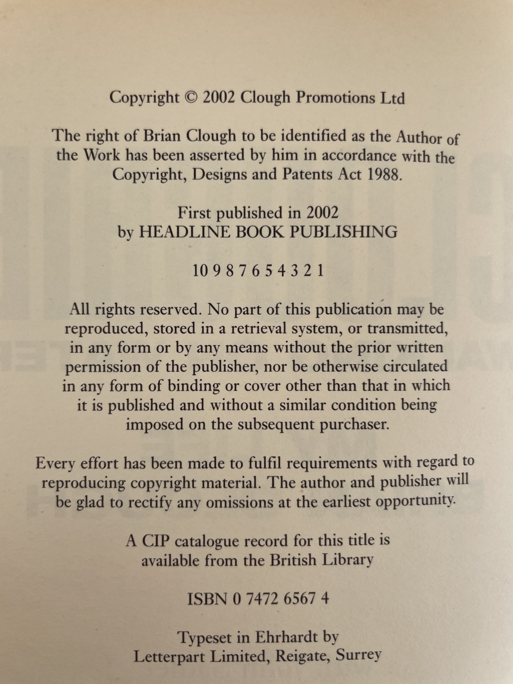 brian clough walking on water signed first ed3