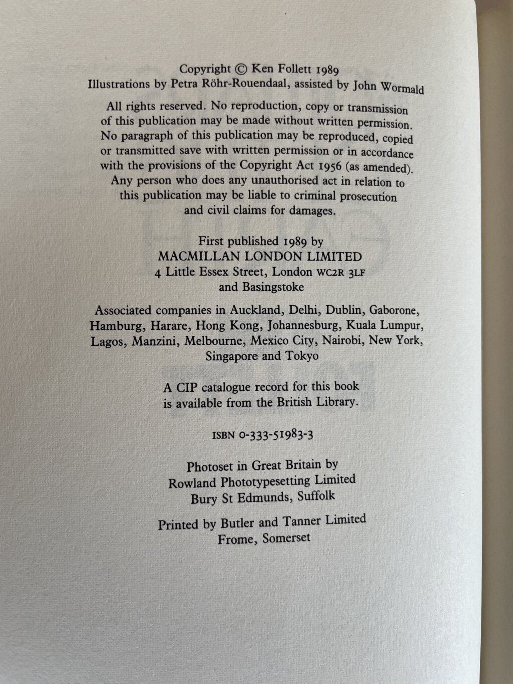 ken follett the pillars of the earth first edi2