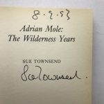 sue townsend adrian mole the wilderness years signed2