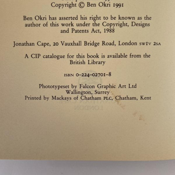 ben okri the famished road first edi2