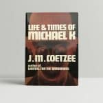 jm coetzee life and times of michael k signed first edition1
