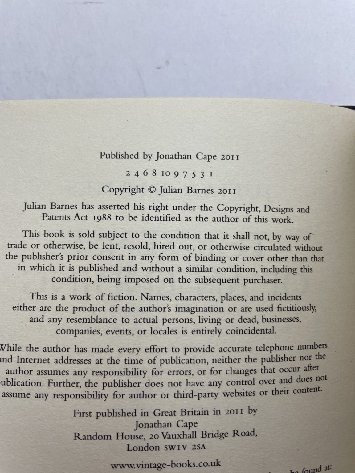 julian barnes the sense of an ending first edition2