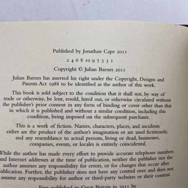 julian barnes the sense of an ending first edition2