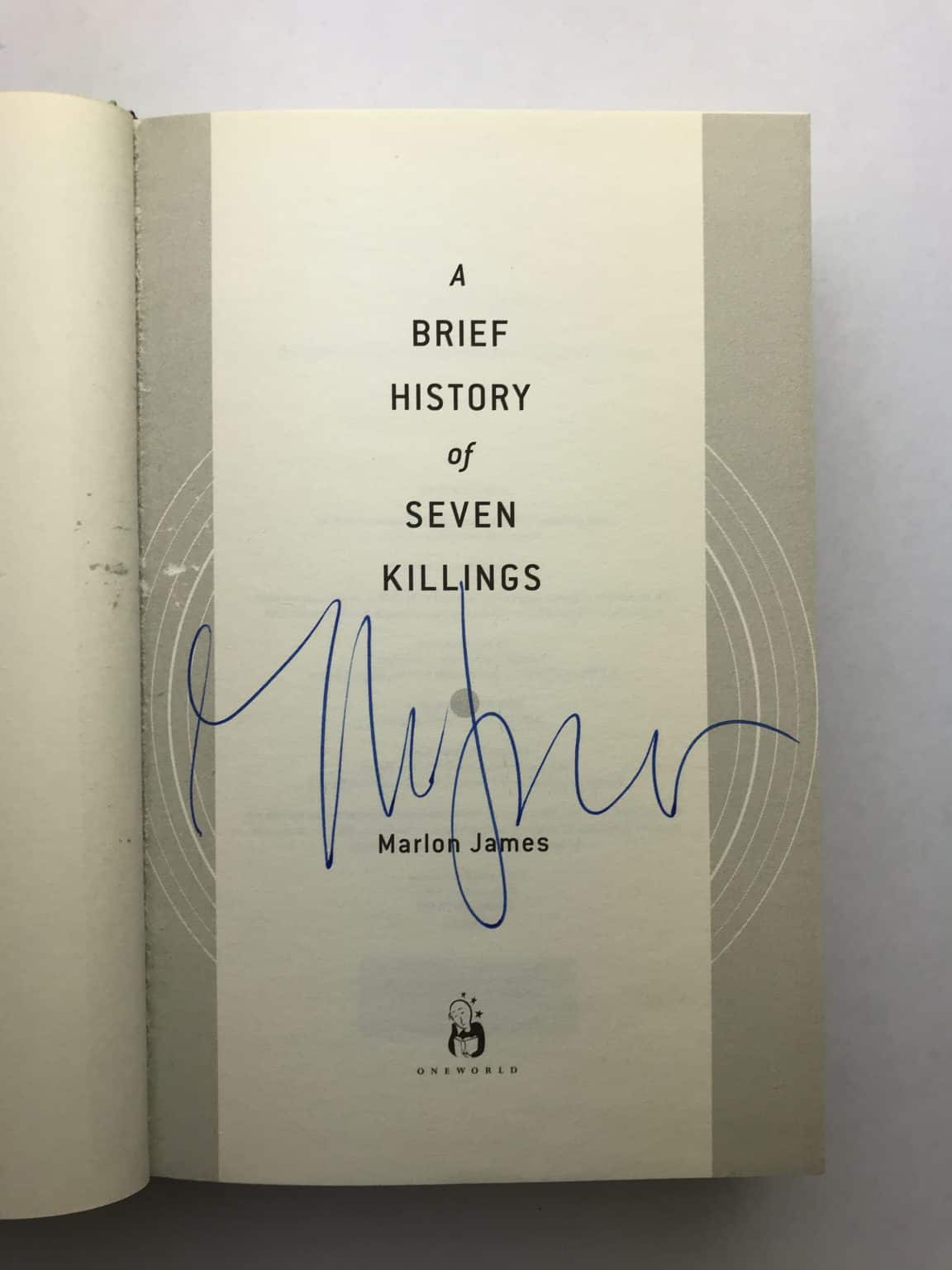 marlon james a brief history of seven killings signed first edition2