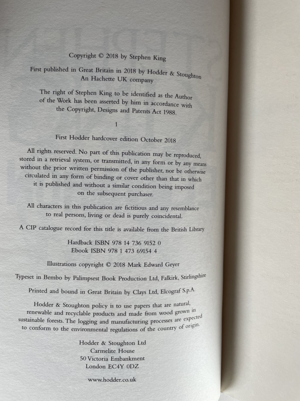 stephen king elevation first uk edition2